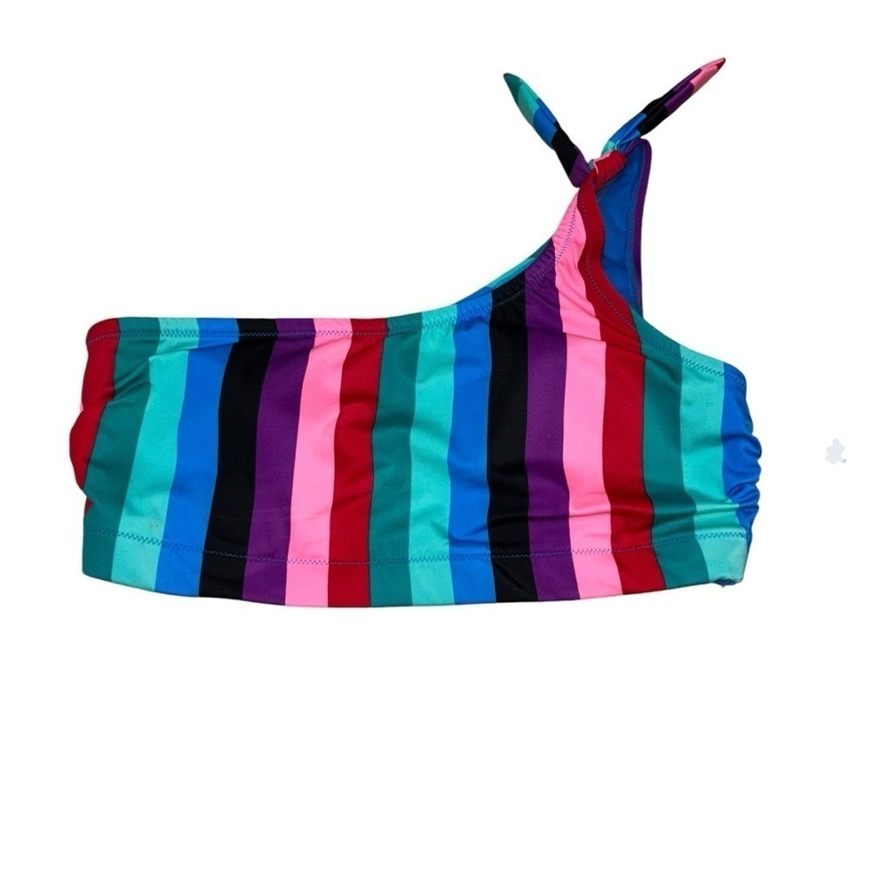Old Navy Women's M Medium One Shoulder Bikini Top Striped Padded Beach Summer